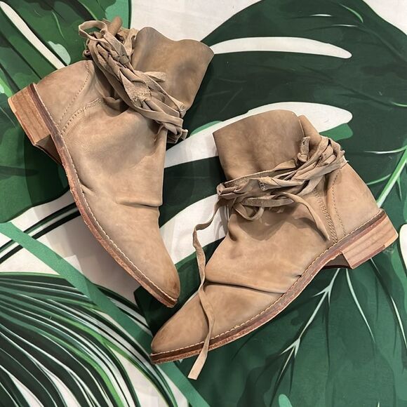 Free people, soft tan, leather ankle boots - Picture 2 of 6